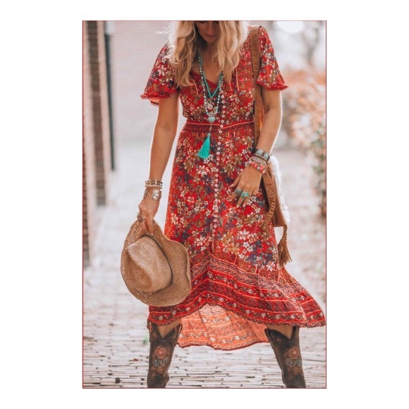 Stunning Joyca Boho Moroccan Pattern Leather Heeled Boots - Picture 6 of 7